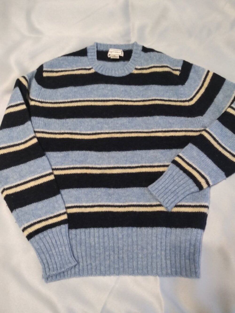 NWOT Vintage Bengal Lancer 100% Shetland Wool Striped Sweater M